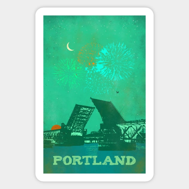 PORTLAND BRIDGE Sticker by Showdeer